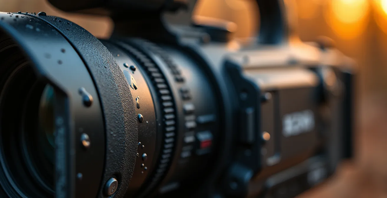 Caméscope professionnel en conditions de tournage difficiles